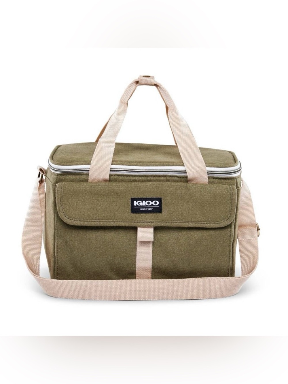 New! Igloo Nostalgia Insulated Canvas Lunch Sack in Olive